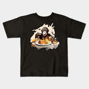 Happy Thanksgiving Monkey Kids T-Shirt